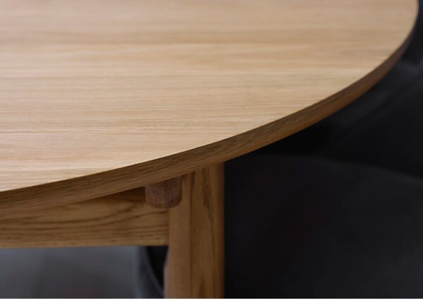 Kulatý rozkládací jídelní stůl v dekoru dubu ø 120 cm Carno – Unique Furniture