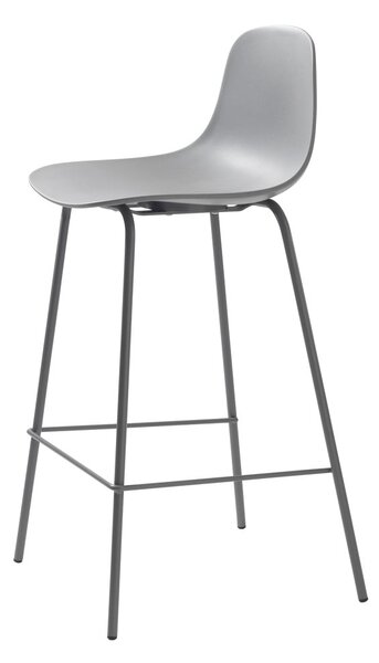Šedá plastová barová židle (výška sedáku 67,5 cm) Whitby – Unique Furniture