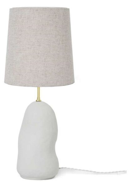 Stolní lampa ferm LIVING, Bílá, Obývací pokoj, Tkanina / Textil