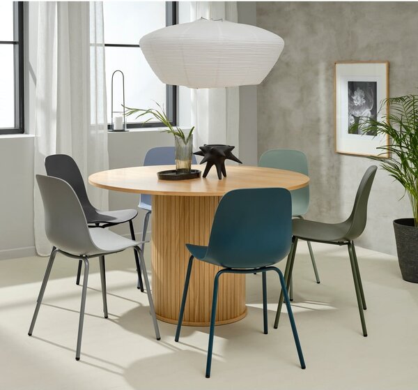 Kulatý jídelní stůl v dekoru dubu ø 120 cm Nola – Unique Furniture