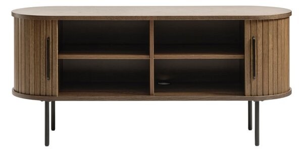 Hnědý TV stolek v dekoru dubu 120x56 cm Nola – Unique Furniture