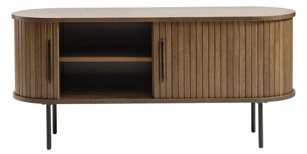 Hnědý TV stolek v dekoru dubu 120x56 cm Nola – Unique Furniture