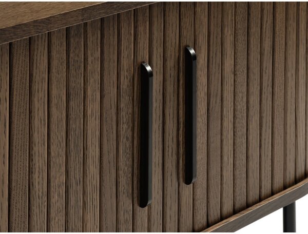 Hnědý TV stolek v dekoru dubu 120x56 cm Nola – Unique Furniture