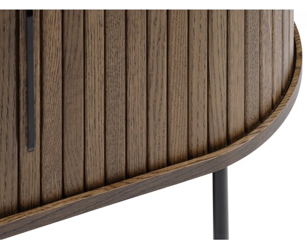 Hnědý TV stolek v dekoru dubu 120x56 cm Nola – Unique Furniture