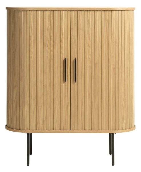 Skříňka v dekoru dubu s posuvnými dveřmi v přírodní barvě 100x118 cm Nola – Unique Furniture