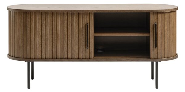 Hnědý TV stolek v dekoru dubu 120x56 cm Nola – Unique Furniture