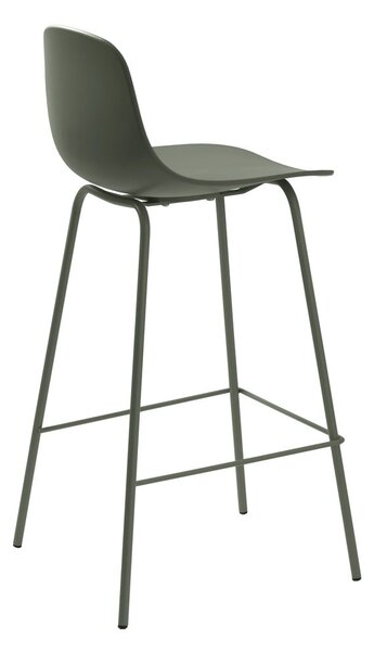 Khaki plastová barová židle (výška sedáku 67,5 cm) Whitby – Unique Furniture