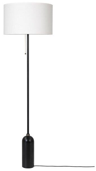 Stojací Lampa GUBI, stmívatelné, Černá, Obývací pokoj, Mramor