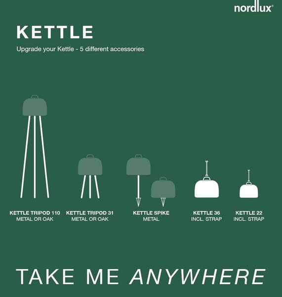 NOR 2018044014 Stojan pro venkovní přenosné svítidlo Kettle Tripod 100 dřevo - NORDLUX