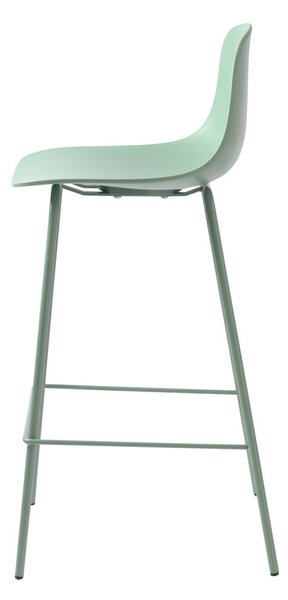 Světle zelená plastová barová židle (výška sedáku 67,5 cm) Whitby – Unique Furniture