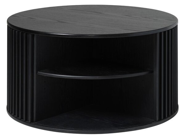 Černý kulatý konferenční stolek ø 85 cm Siena – Unique Furniture