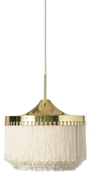 Závěsná svítidlo Warm Nordic, Fringe, stmívatelné, Béžová, Obývací pokoj, Kov, Vintage