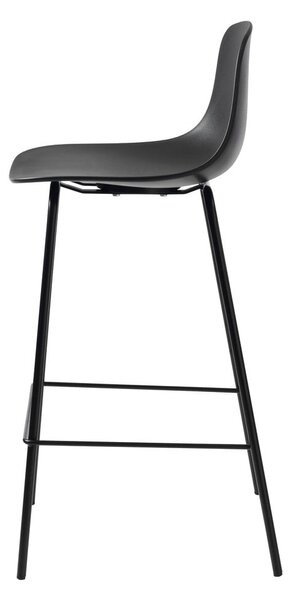 Černá plastová barová židle (výška sedáku 67,5 cm) Whitby – Unique Furniture