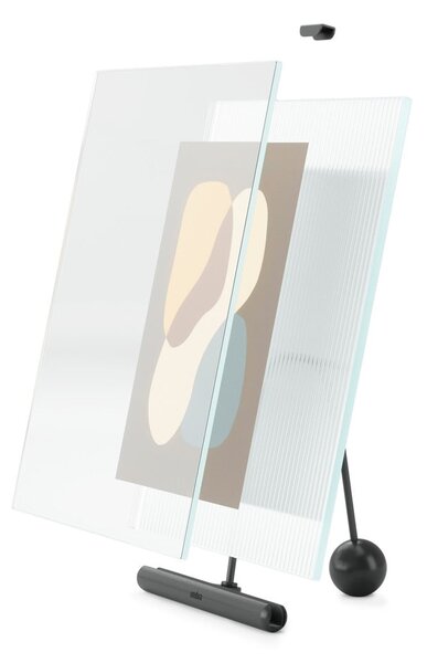 Černý skleněný stojací rámeček 19x23 cm Flute – Umbra