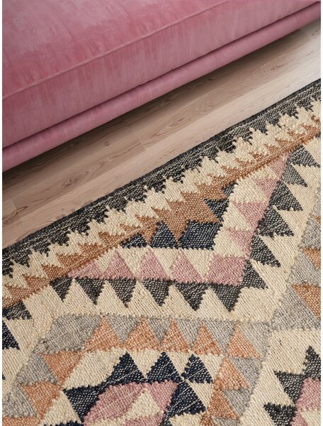 Šedý ručně tkaný jutový běhoun 80x200 cm Roya Parsa – Elle Decoration