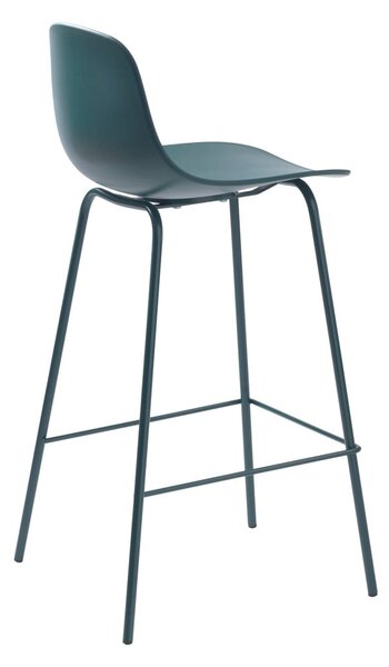 Plastová barová židle v petrolejové barvě (výška sedáku 67,5 cm) Whitby – Unique Furniture