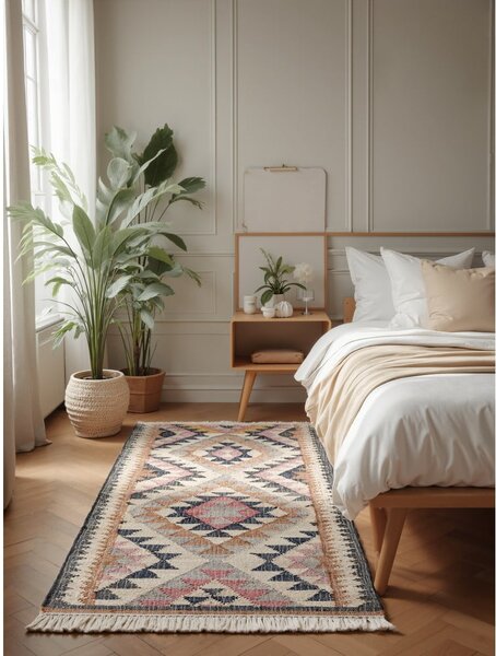 Šedý ručně tkaný jutový běhoun 80x200 cm Roya Parsa – Elle Decoration