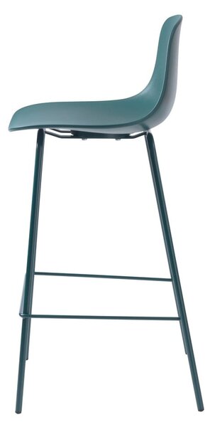 Plastová barová židle v petrolejové barvě (výška sedáku 67,5 cm) Whitby – Unique Furniture