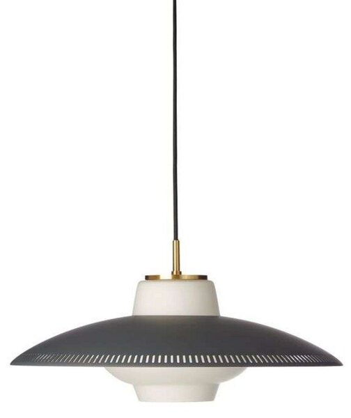 Závěsná svítidlo Warm Nordic, Opal Shade, stmívatelné, Šedá, Jídelna, Kov, Skandinávský