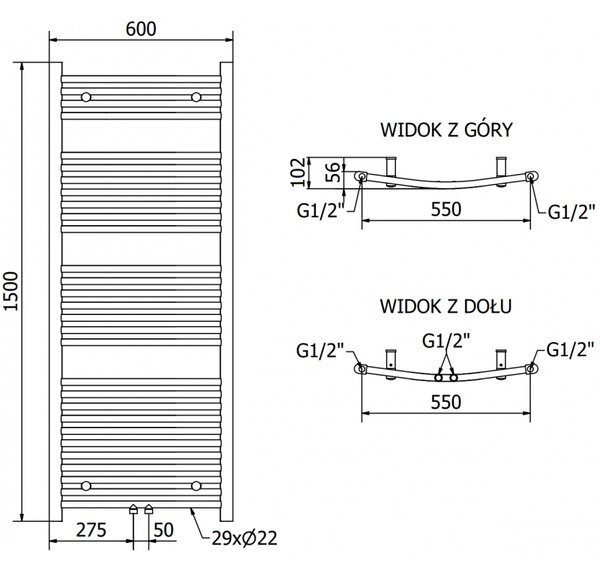 Mexen Ares elektrický radiátor 1500 x 600 mm, 900 W, bílý - W102-1500-600-2900-20