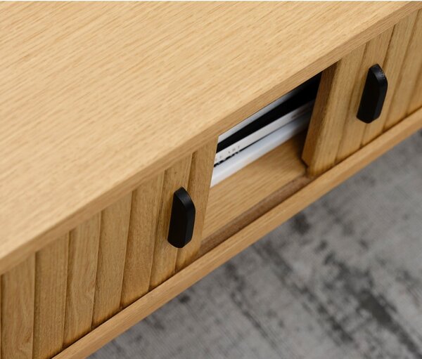 Konferenční stolek v dekoru dubu v přírodní barvě 60x120 cm Nola – Unique Furniture