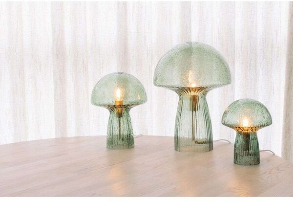 Stolní lampa Globen Lighting, Zelená, Obývací pokoj, Sklo
