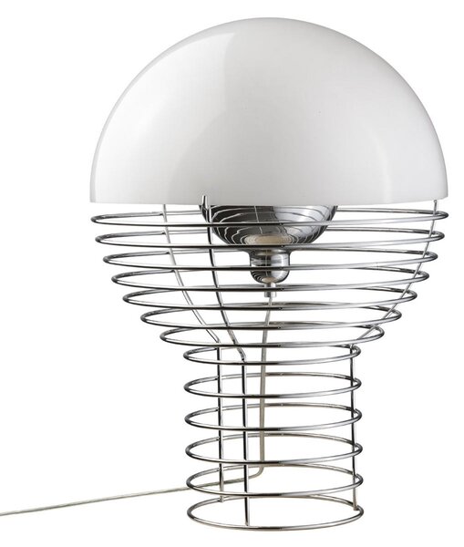 Stolní lampa Verpan, Wire Large, Metalická, Obývací pokoj, Kov, Design