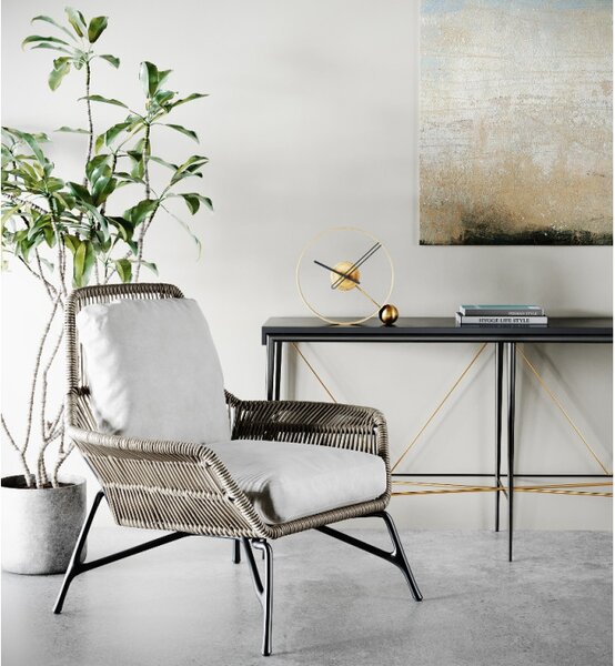 Mclocks Designové stolní hodiny Endless antik gold/black 32cm