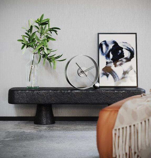 Mclocks Designové stolní hodiny Endless antik silver/black 32cm