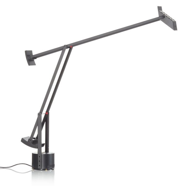 Stolní lampa Artemide, Tizio, stmívatelné, Černá, Pracovna, Plast, Design