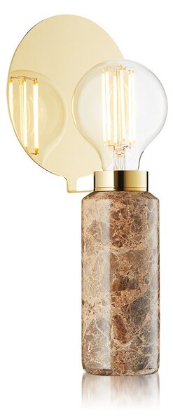 Stolní lampa DESIGN BY US, Blindspot, Hnědá / Rezavá, Obývací pokoj, Mramor, Design