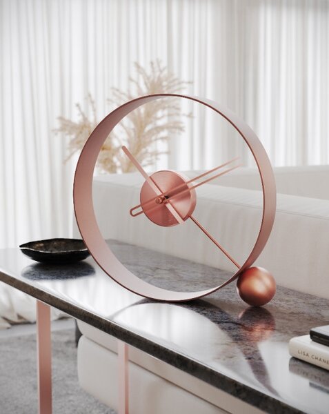 Mclocks Designové stolní hodiny Endless brushed pink/pink 32cm