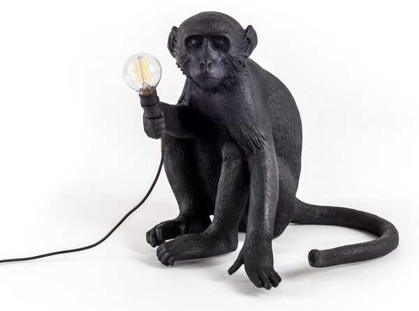 Venkovní svítidla SELETTI, Monkey Lamp, Černá, Plast, Design