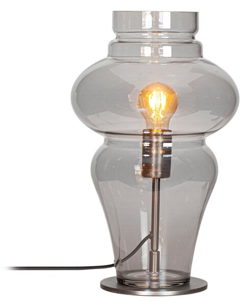 Stolní lampa By Rydéns, Dolores, Šedá, Obývací pokoj, Sklo, Skandinávský