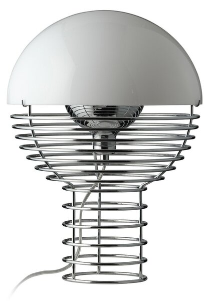 Stolní lampa Verpan, Wire Small, Metalická, Obývací pokoj, Kov, Design