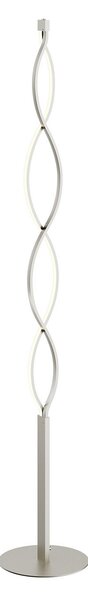 Stojací Lampa Lindby, Auron, stmívatelné, Šedá, Obývací pokoj, Kov, Moderní