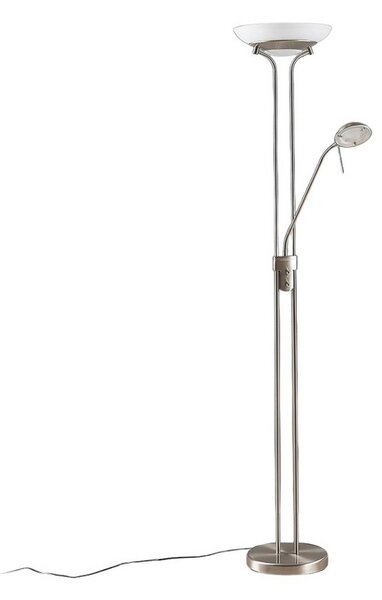 Stojací Lampa Lindby, Yveta, stmívatelné, Metalická, Obývací pokoj, Kov, Moderní