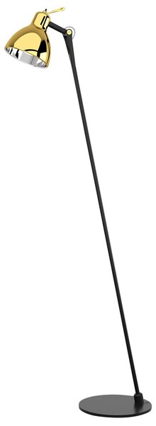 Stojací Lampa Rotaliana, Luxy F0 Glam, Černá, Obývací pokoj, Kov, Design