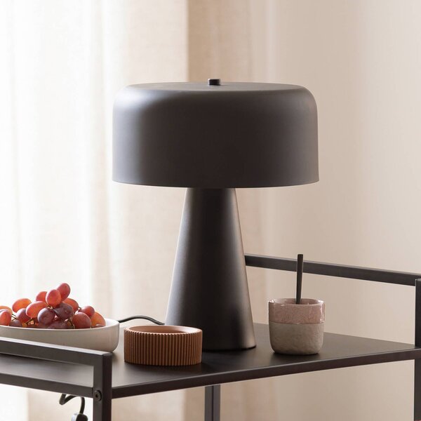 Schöner Wohnen Stolní lampa PENTO, černá, výška 35 cm, kov, E27, Černá, Obývací pokoj / jídelna, kov, Moderní