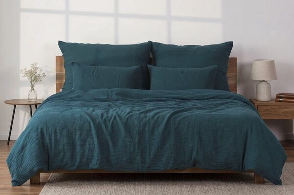 DARRÉ Celoroční mušelínové povlečení Ocean - GOTS Velikost: 140 x 200 + 70 x 90