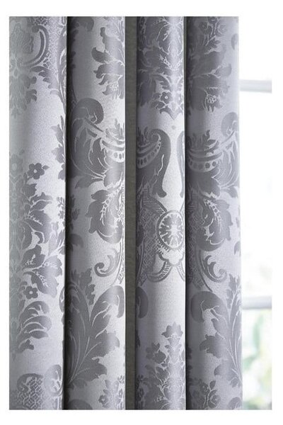 Šedé damaškové závěsy v sadě 2 ks 168x229 cm Damask Jacquard – Catherine Lansfield
