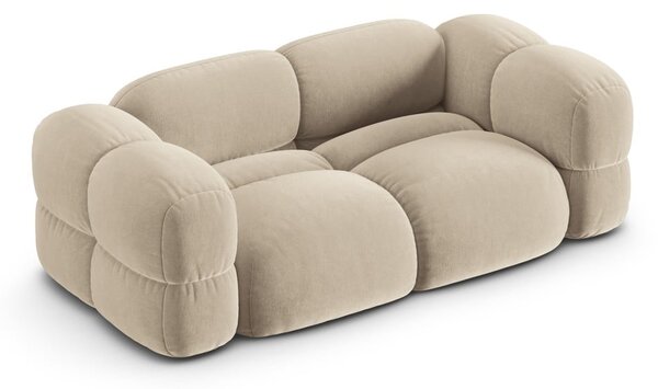 Béžová sametová pohovka 210 cm Loretto – Cosmopolitan Design