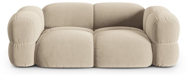Béžová sametová pohovka 210 cm Loretto – Cosmopolitan Design