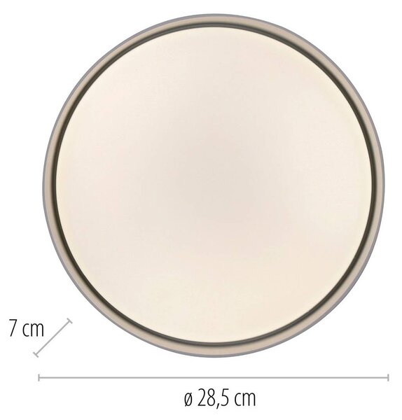 Schöner Wohnen LED stropní svítidlo TAVOLI, bílé, Ø 29 cm, kov, stmívatelné, stmívatelný, Bílá / opál, Obývací pokoj / jídelna, kov