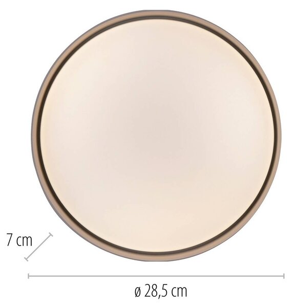 Schöner Wohnen LED stropní svítidlo TAVOLI, béžové, Ø 29 cm, kov, stmívatelné, stmívatelný, Krémová / jantar, Obývací pokoj / jídelna, kov