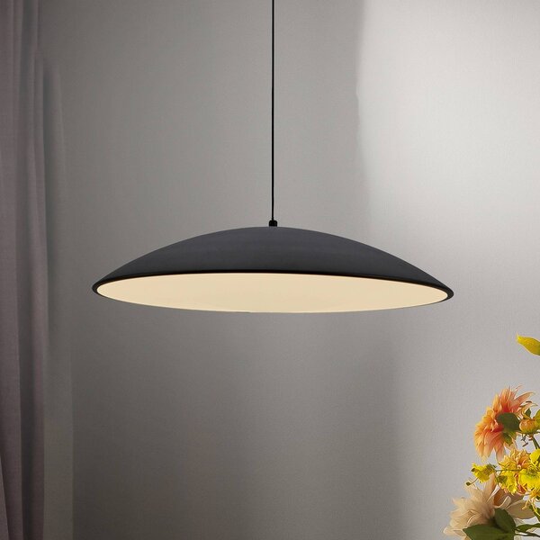Schöner Wohnen LED závěsné světlo LENTE, černé, Ø 50 cm, kov, Switchdim, stmívatelný, Černá, Obývací pokoj / jídelna, kov, Moderní