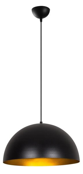 Černé závěsné svítidlo s kovovým stínidlem ø 40 cm Coppa – Opviq lights