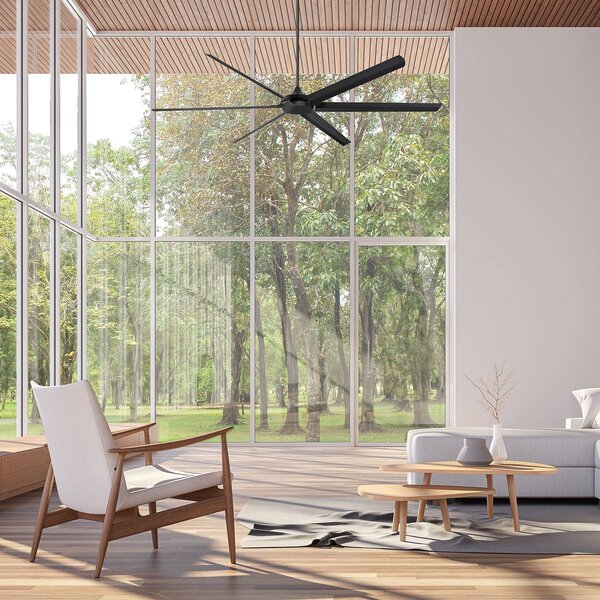 Westinghouse Stropní ventilátor Widespan, černý, Černá, Obývací pokoj / jídelna, Hliník, Moderní