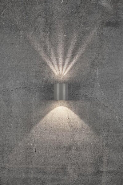 NOR 49701010 Venkovní nástěnné svítidlo Canto 2 2x6W LED šedá čirá - NORDLUX