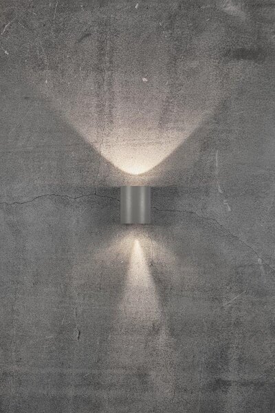 NOR 49701010 Venkovní nástěnné svítidlo Canto 2 2x6W LED šedá čirá - NORDLUX